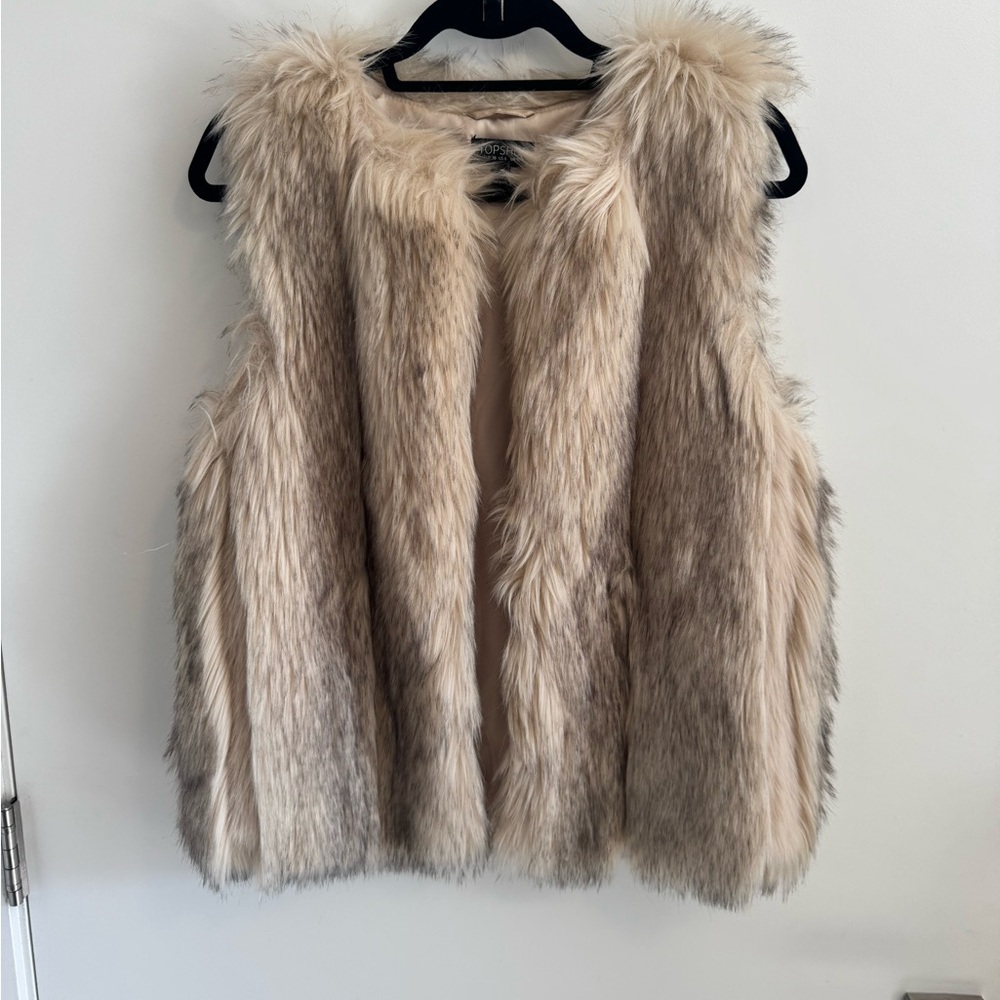 Topshop Faux Fur Vest